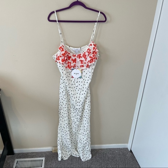 NWT Rixo For Target Polka Dot Spaghetti Strap Maxi Dress - Picture 5 of 8